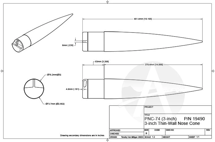 PNC-74A (For 3.0" Thin Wall Tubes) - Image 2